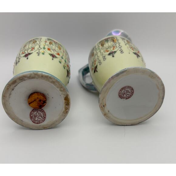 Art Deco Muffineer Lusterware Hand Painted Sugar Shaker Creamer Made in Japan - Picture 3 of 8